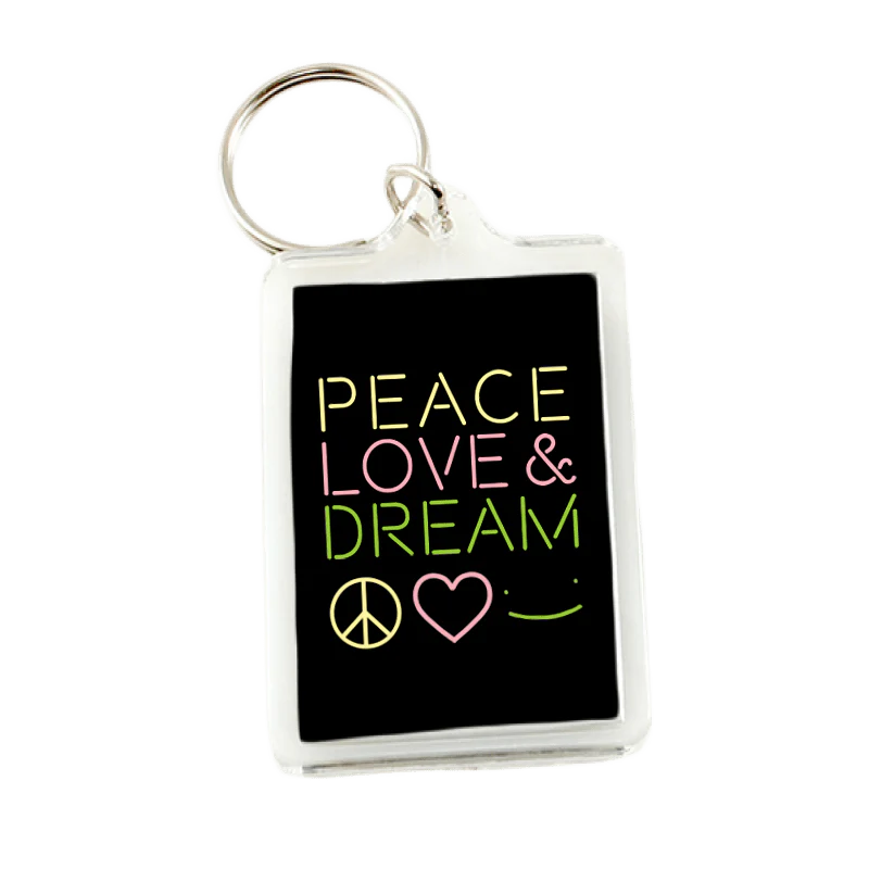 Dream April MEMBERS ONLY Peace Love and Dream Keychain