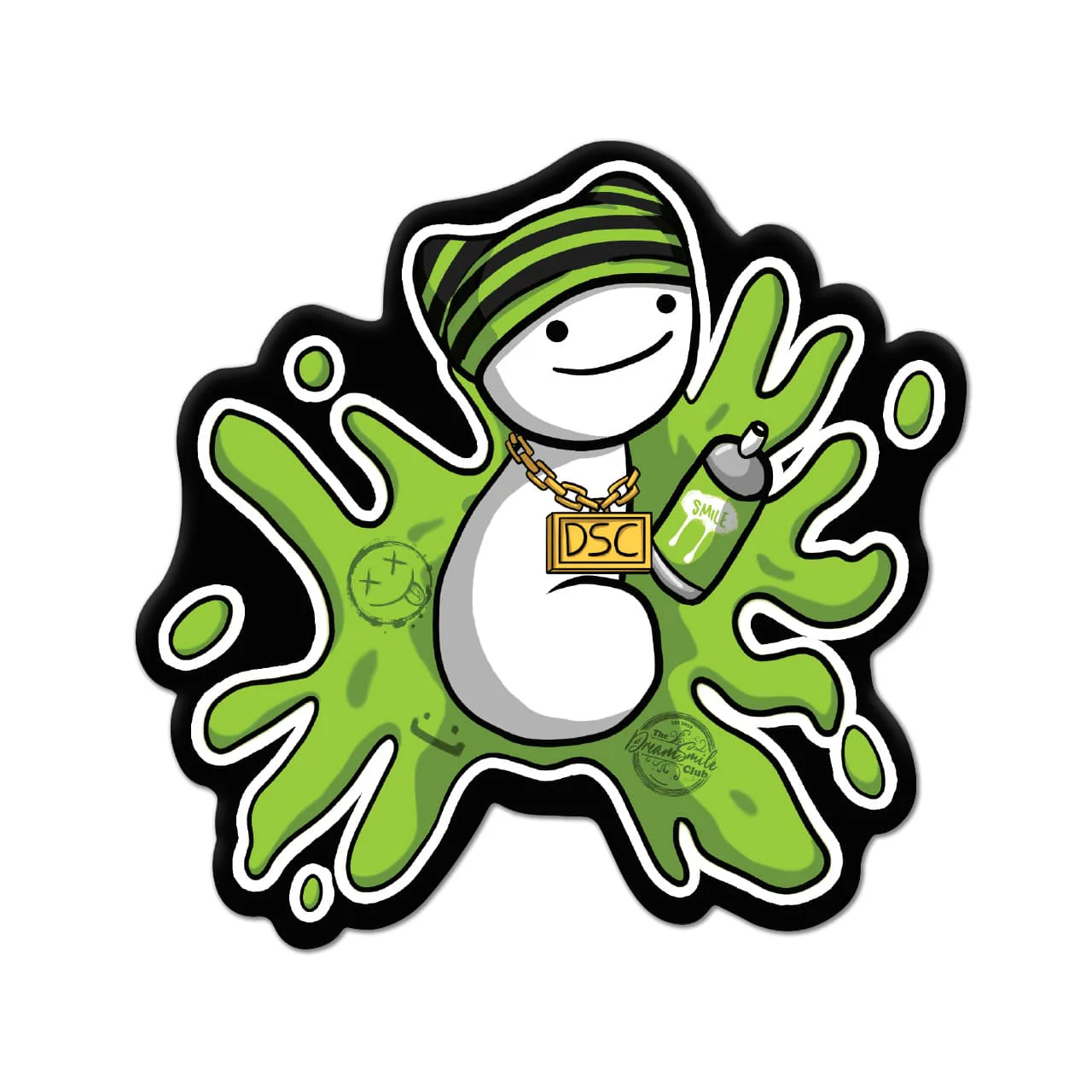 Dream May MEMBERS ONLY Graffiti Cat Beanie Sticker - Image 3
