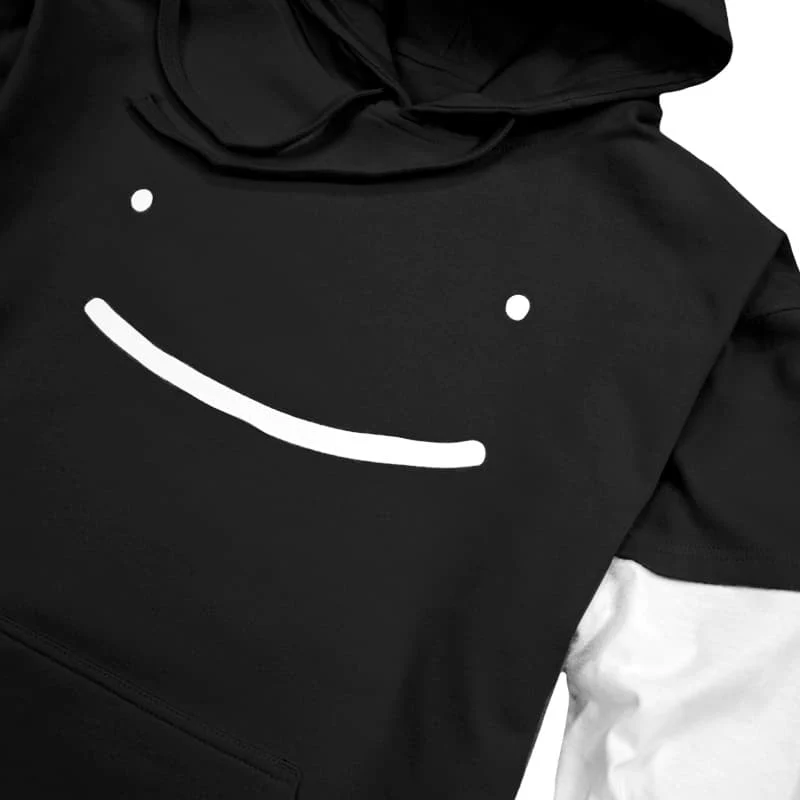 Dream Smile Layered Sleeve Pullover Hoodie - Image 3