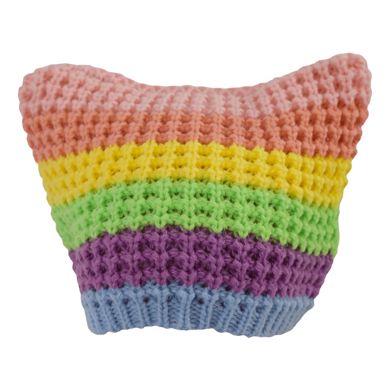 Dream Pastel Rainbow Cat Beanie - Image 4