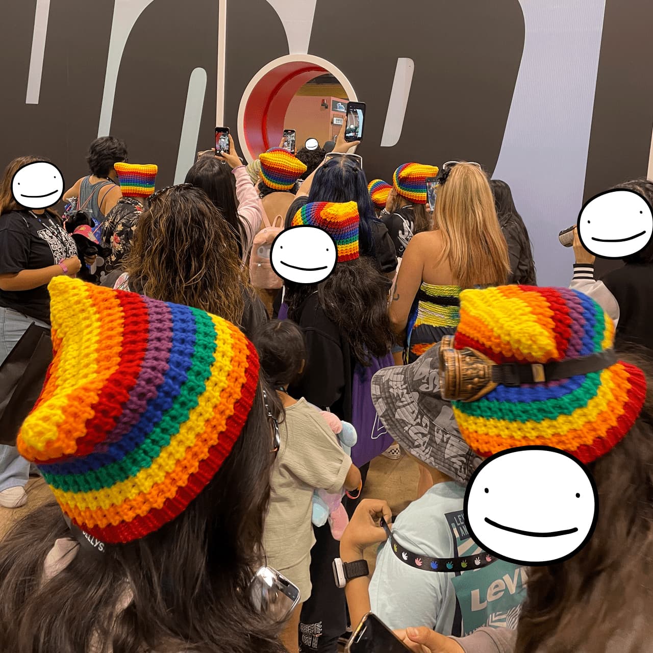 Dream Pastel Rainbow Cat Beanie - Image 5
